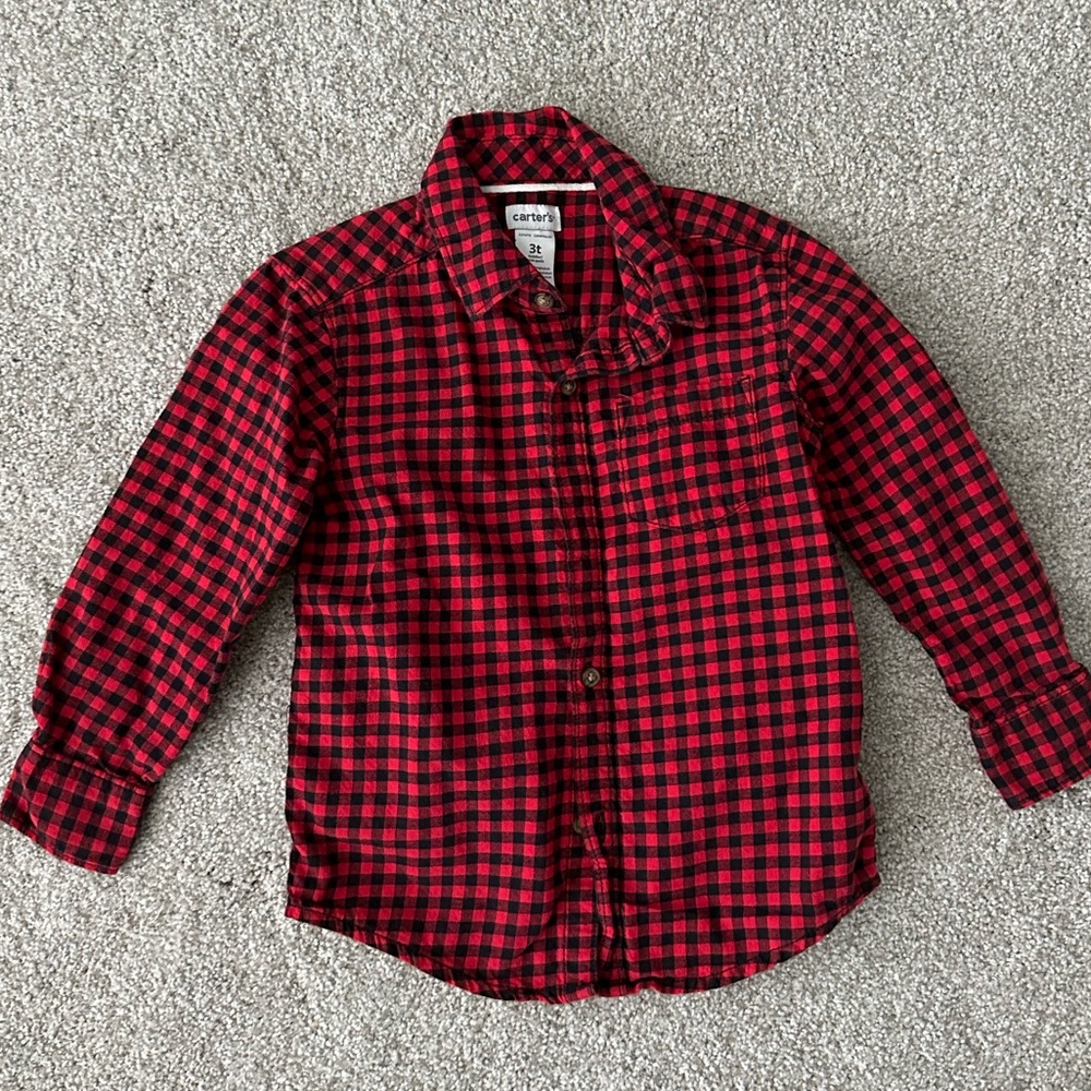 Buffalo Print Toddler Button Up